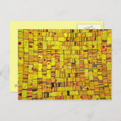 Balinese Glass Tile Art - Geel Briefkaart (Voorkant / Achterkant)