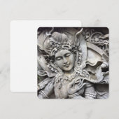 Balinese Goddess Stone Carving Card Feestdagenkaart (Voorkant / Achterkant)