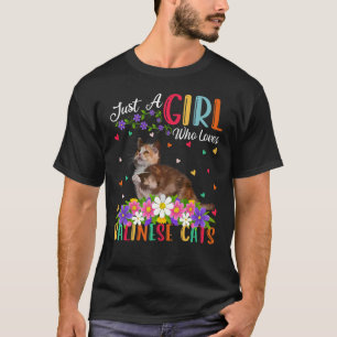 Balinese kat gewoon een meisje dat houdt van Balin T-shirt