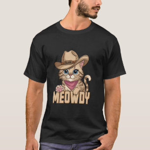 Balinese Kat Meowdy Cowboy Hoed Bandana T-shirt