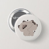 Balinese kat paar ronde button 5,7 cm (Voorkant /achterkant)
