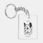 Balinese kat portret sleutelhanger (Voorkant Links)