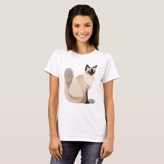 Balinese kat t-shirt (Voorkant volledig)
