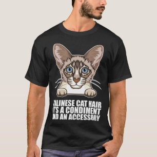 Balinese kattenhaar het is een kruiderij en een ac t-shirt