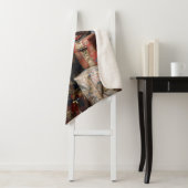 Balinese kitten kerstkat portretkunst sherpa deken (In situ)