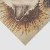 Balinese kitten zonnebloem kat tissuepapier (Detail)