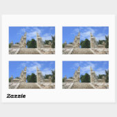 Balinese kunst rechthoekige sticker (Vel)