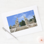 Balinese kunst rechthoekige sticker (Envelop)