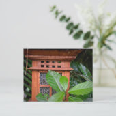 Balinese lantaarn in tropische tuin briefkaart (Staand voorkant)