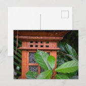 Balinese lantaarn in tropische tuin briefkaart (Voorkant / Achterkant)