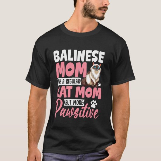 Balinese moeder als gewone kat moeder t-shirt (Voorkant)