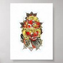 Balinese Mythologie Barong en Rangda Sticker - Hei