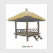 Balinese rieten dakhut Sticker (Vel)