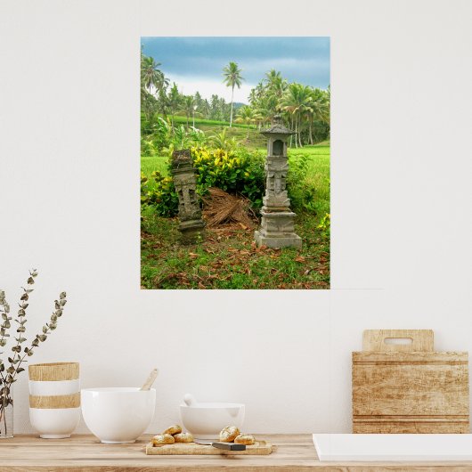 Balinese rijstvelden poster (Keuken)