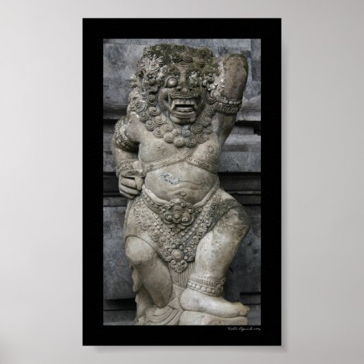 Balinese standbeeld poster (Voorkant)