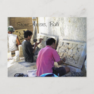 Balinese Stone Cutters Briefkaart