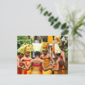 Balinese tempel Dedication Festival Briefkaart (Staand voorkant)
