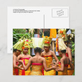 Balinese tempel Dedication Festival Briefkaart (Voorkant / Achterkant)