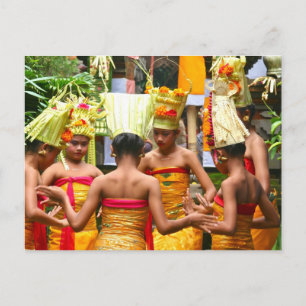 Balinese tempel Dedication Festival Briefkaart