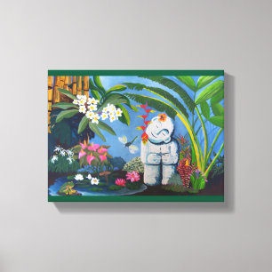 Balinese tuinfantasie canvas afdruk