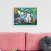 Balinese tuinfantasie canvas afdruk (Insitu (Woonkamer))