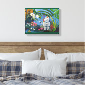 Balinese tuinfantasie canvas afdruk (Insitu (Slaapkamer))