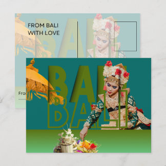 Bali's Grace: De elegantie van een danser Feestdagenkaart