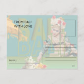 Bali's Grace: De elegantie van een danser Feestdagenkaart (Achterkant)