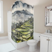 Bali's Paddy Symphony Douchegordijn (In situ)