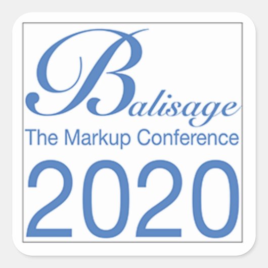 Balisage 2020 Sticker (Voorkant)