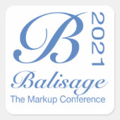 Balisage 2021 Square Sticker (Voorkant)