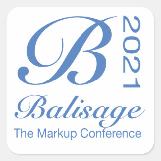 Balisage 2021 Square Sticker