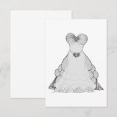 Baljurk jurk uitnodiging (Voorkant / Achterkant)