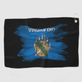 Balk Oklahoma, vlag Oklahoma, vlag Golfhanddoek (Horizontaal)