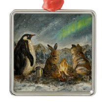 Balk Zwevende Whimsical Aurora Dieren Schilderij