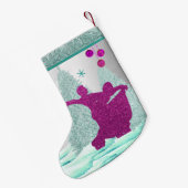 balkamerdansers met sierbomen sneeuw kleine kerstsok (Achterkant (Hangend))