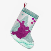 balkamerdansers met sierbomen sneeuw kleine kerstsok (Voorkant (Hangend))