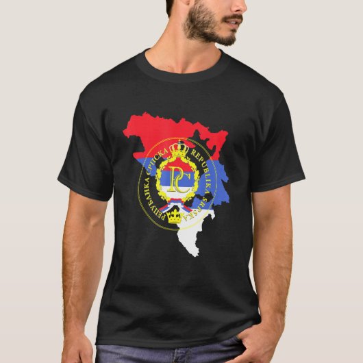Balkanrepubliek Srpska Flag Sarajevo T-shirt (Voorkant)