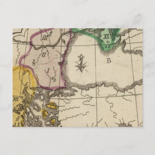 Balkanschiereiland 3 briefkaart (Voorkant)