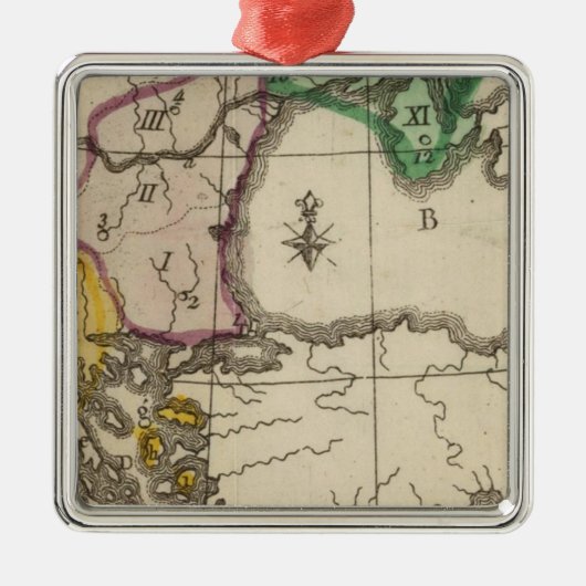 Balkanschiereiland 3 metalen ornament (Voorkant)