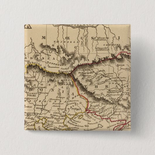 Balkanschiereiland 5 vierkante button 5,1 cm (Voorkant)