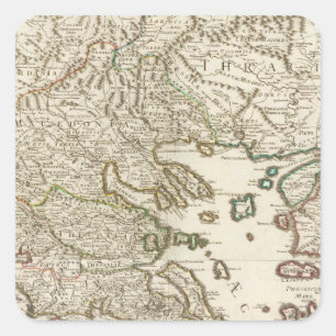 Balkanschiereiland, Griekenland, Macedonië Vierkante Sticker