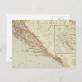 Balkanschiereiland, Kroatië, Slovenië Briefkaart (Voorkant / Achterkant)