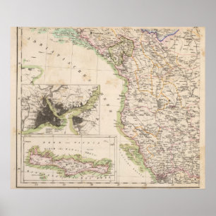 Balkanschiereiland, Turkije, Albanië Poster