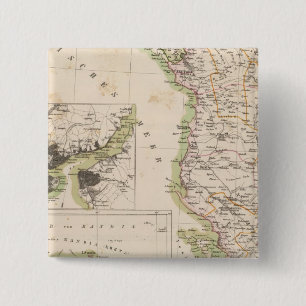Balkanschiereiland, Turkije, Albanië Vierkante Button 5,1 Cm