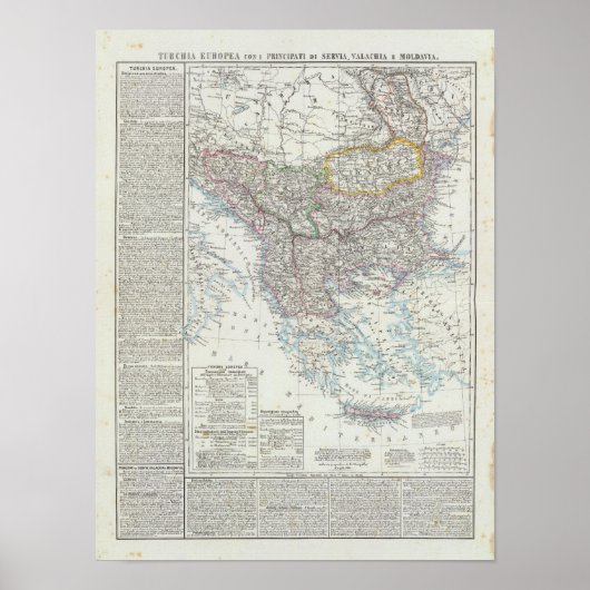 Balkanschiereiland, Turkije, Servië, Europa Poster (Voorkant)