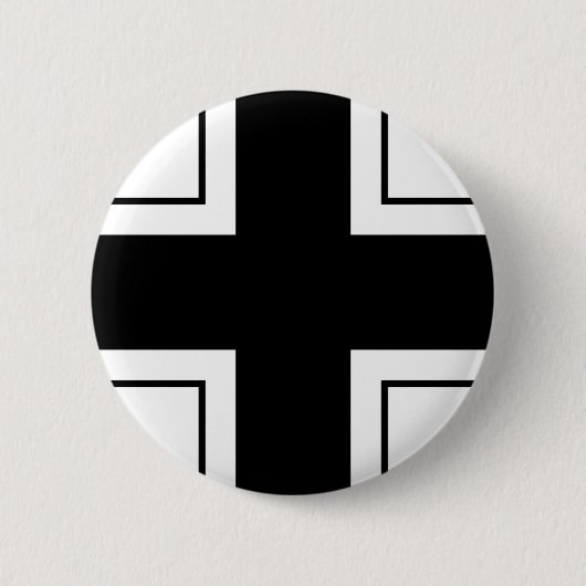 BalkenKreuz op wit Ronde Button 5,7 Cm (Voorkant)