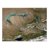 Balkhash-meer in het oosten van Kazachstan Foto Afdruk (Voorkant)