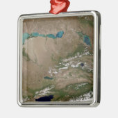 Balkhash-meer in het oosten van Kazachstan Metalen Ornament (Links)