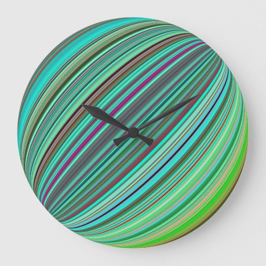 Balkleur Optische Illusie Regenboog Grote Klok (Voorkant)